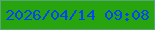 文字の大きさ：2、枠の色：58a57a、背景の色：27a40e、文字の色：0244fc 無料ブログパーツのブログ時計