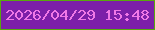文字の大きさ：4、枠の色：58a80d、背景の色：7c1fa9、文字の色：f078e7 無料ブログパーツのブログ時計