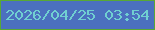 文字の大きさ：3、枠の色：58a835、背景の色：4b70bf、文字の色：70cfd1 無料ブログパーツのブログ時計