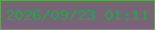 文字の大きさ：4、枠の色：58a949、背景の色：766574、文字の色：24a34c 無料ブログパーツのブログ時計