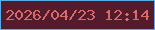 文字の大きさ：2、枠の色：58ade9、背景の色：531b2c、文字の色：d76a6b 無料ブログパーツのブログ時計