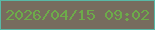 文字の大きさ：4、枠の色：58b9a6、背景の色：776c5e、文字の色：6dab4a 無料ブログパーツのブログ時計