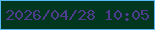 文字の大きさ：3、枠の色：58b9f8、背景の色：01371e、文字の色：4e3c8f 無料ブログパーツのブログ時計