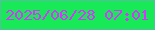 文字の大きさ：4、枠の色：58bc9f、背景の色：18e956、文字の色：d336fc 無料ブログパーツのブログ時計