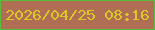 文字の大きさ：1、枠の色：58be39、背景の色：b06e55、文字の色：dac828 無料ブログパーツのブログ時計