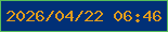 文字の大きさ：3、枠の色：58be5a、背景の色：013077、文字の色：e09c1c 無料ブログパーツのブログ時計