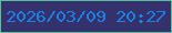 文字の大きさ：5、枠の色：58be9c、背景の色：34316c、文字の色：1983e5 無料ブログパーツのブログ時計