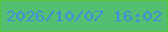 文字の大きさ：1、枠の色：58c240、背景の色：53bf72、文字の色：438ed9 無料ブログパーツのブログ時計