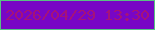 文字の大きさ：1、枠の色：58c283、背景の色：7806c5、文字の色：a51279 無料ブログパーツのブログ時計