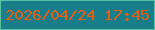 文字の大きさ：1、枠の色：58c2a5、背景の色：187e89、文字の色：e85f14 無料ブログパーツのブログ時計