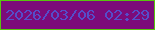 文字の大きさ：3、枠の色：58c40f、背景の色：7c0b7a、文字の色：554dca 無料ブログパーツのブログ時計