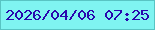 文字の大きさ：5、枠の色：58c4c3、背景の色：7ff4f1、文字の色：2907ae 無料ブログパーツのブログ時計
