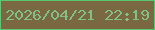 文字の大きさ：2、枠の色：58c971、背景の色：796842、文字の色：80c082 無料ブログパーツのブログ時計