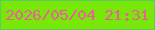 文字の大きさ：1、枠の色：58ce5f、背景の色：79e809、文字の色：ec5f9d 無料ブログパーツのブログ時計