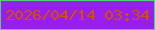 文字の大きさ：5、枠の色：58ce7d、背景の色：971fee、文字の色：d44e07 無料ブログパーツのブログ時計