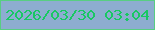 文字の大きさ：2、枠の色：58ce83、背景の色：8dadd0、文字の色：18c863 無料ブログパーツのブログ時計