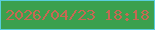 文字の大きさ：2、枠の色：58cedd、背景の色：3ba04e、文字の色：c66853 無料ブログパーツのブログ時計
