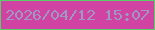 文字の大きさ：3、枠の色：58cf68、背景の色：d143a2、文字の色：9e98c3 無料ブログパーツのブログ時計