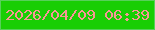 文字の大きさ：1、枠の色：58d05a、背景の色：19ce04、文字の色：f79796 無料ブログパーツのブログ時計