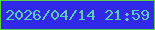 文字の大きさ：5、枠の色：58d244、背景の色：3029e8、文字の色：5ecbbb 無料ブログパーツのブログ時計