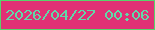 文字の大きさ：3、枠の色：58d36b、背景の色：e13075、文字の色：60d9a9 無料ブログパーツのブログ時計