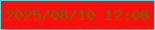 文字の大きさ：4、枠の色：58d5e3、背景の色：fe0d0d、文字の色：646b00 無料ブログパーツのブログ時計