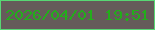 文字の大きさ：5、枠の色：58d774、背景の色：655b5a、文字の色：23ad1b 無料ブログパーツのブログ時計
