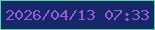 文字の大きさ：5、枠の色：58d89b、背景の色：162869、文字の色：935bd5 無料ブログパーツのブログ時計