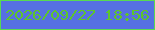 文字の大きさ：3、枠の色：58da51、背景の色：5670e2、文字の色：5dc52b 無料ブログパーツのブログ時計