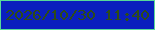 文字の大きさ：1、枠の色：58da98、背景の色：0a1fbe、文字の色：2e4b18 無料ブログパーツのブログ時計