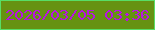 文字の大きさ：1、枠の色：58de66、背景の色：669212、文字の色：b813e3 無料ブログパーツのブログ時計