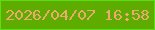 文字の大きさ：1、枠の色：58df16、背景の色：5fac01、文字の色：edaa6e 無料ブログパーツのブログ時計