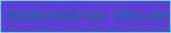 文字の大きさ：5、枠の色：58dfcc、背景の色：603ed6、文字の色：0d7087 無料ブログパーツのブログ時計