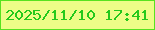 文字の大きさ：4、枠の色：58e21f、背景の色：edfd87、文字の色：24c91b 無料ブログパーツのブログ時計