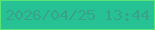 文字の大きさ：5、枠の色：58e478、背景の色：26c294、文字の色：39a28a 無料ブログパーツのブログ時計