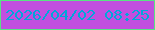 文字の大きさ：3、枠の色：58e483、背景の色：c14fdf、文字の色：00a7da 無料ブログパーツのブログ時計
