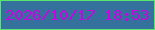 文字の大きさ：5、枠の色：58e66c、背景の色：34719d、文字の色：c805e1 無料ブログパーツのブログ時計