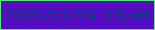 文字の大きさ：4、枠の色：58e87f、背景の色：560cc0、文字の色：06407c 無料ブログパーツのブログ時計