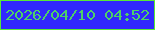 文字の大きさ：5、枠の色：58ea35、背景の色：3128fd、文字の色：4dd068 無料ブログパーツのブログ時計