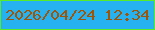 文字の大きさ：2、枠の色：58eb2a、背景の色：26b1f0、文字の色：9f5406 無料ブログパーツのブログ時計