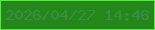文字の大きさ：2、枠の色：58eb43、背景の色：238819、文字の色：3c8d43 無料ブログパーツのブログ時計