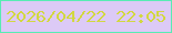 文字の大きさ：1、枠の色：58ecb3、背景の色：dccaf6、文字の色：d2d840 無料ブログパーツのブログ時計