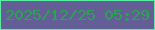 文字の大きさ：3、枠の色：58eda0、背景の色：645e96、文字の色：28a453 無料ブログパーツのブログ時計
