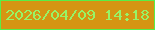 文字の大きさ：3、枠の色：58ee48、背景の色：d59513、文字の色：97f466 無料ブログパーツのブログ時計