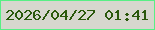 文字の大きさ：2、枠の色：58ef85、背景の色：d6d7ce、文字の色：2a580c 無料ブログパーツのブログ時計