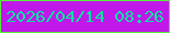 文字の大きさ：5、枠の色：58f03a、背景の色：c018e9、文字の色：04e4a3 無料ブログパーツのブログ時計