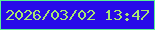 文字の大きさ：3、枠の色：58f294、背景の色：280ae9、文字の色：a7e671 無料ブログパーツのブログ時計