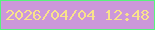 文字の大きさ：3、枠の色：58f37e、背景の色：cc98da、文字の色：f9e28b 無料ブログパーツのブログ時計