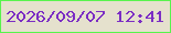 文字の大きさ：2、枠の色：58f44d、背景の色：e5e1cd、文字の色：7b2dc4 無料ブログパーツのブログ時計