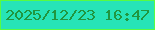 文字の大きさ：1、枠の色：58fb42、背景の色：27e4b7、文字の色：20963f 無料ブログパーツのブログ時計